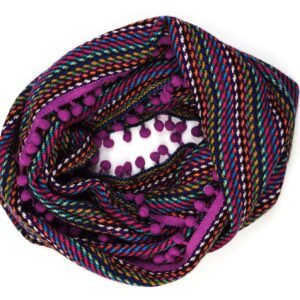 Snood Quilanga Morado, vue roulée