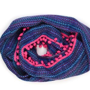 Snood Taisha Fucsia, vue roulée
